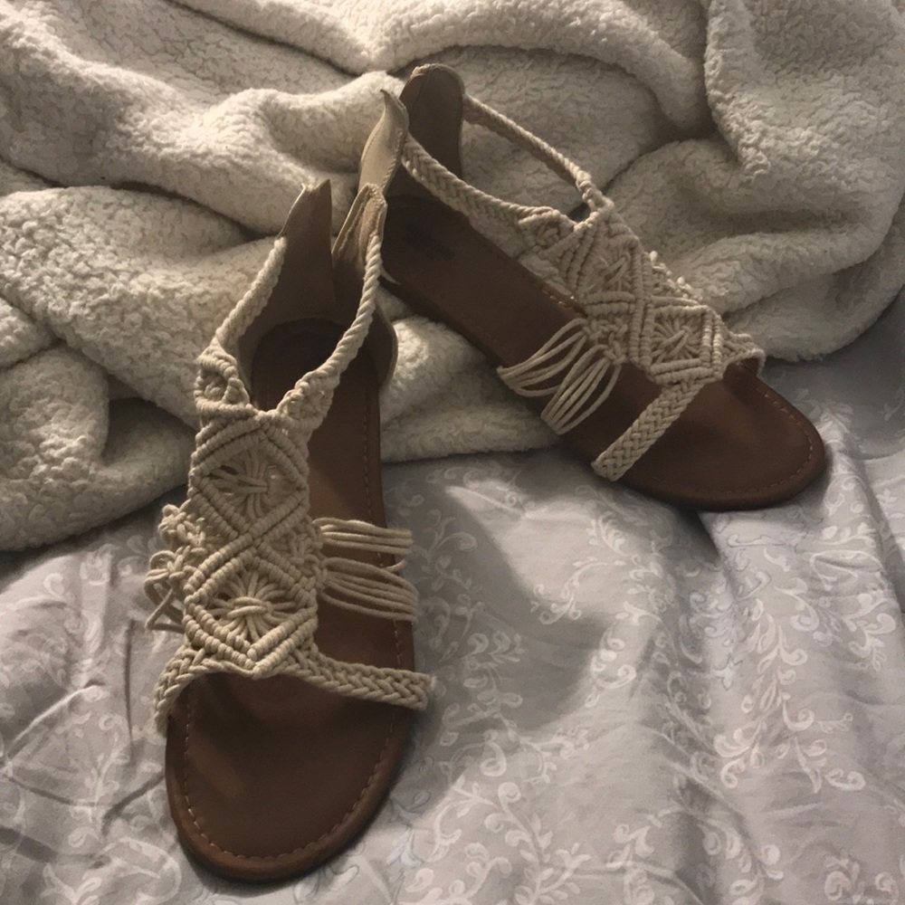 White casual sandals